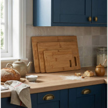 Russell Hobbs RH04065 Element Bamboo 3 Piece Chopping Board Set