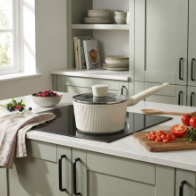 Russell Hobbs RH03868C Cote 20 cm Saucepan, Cream