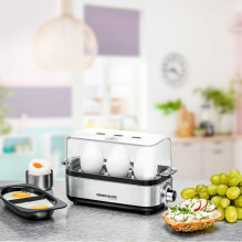 Home and Kitchen Appliance - Rommelsbacher ER 600 Egg Cooker for 1-6 Eggs Stainless Steel
