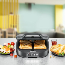 Home and Kitchen Appliance - Rommelsbacher ST 1800 Sandwich Maker 1800W Non-Stick Anthracite Color