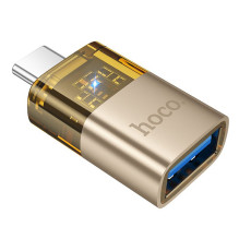 Adapter OTG USB C to USB A Hoco UA36B gold