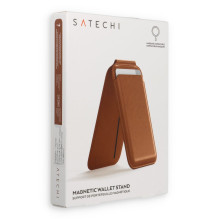Leather wallet with stand, compatible with MagSafe Satechi Vegan Leather Wallet Stand brown Leather wallet with stand, compatible with MagSafe Satechi Vegan Leather Wallet Stand brown