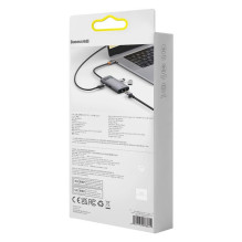 BASEUS adapter HUB 4in1 Type C WKWG070113 / BS-OH067 0,17 m gray