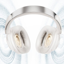 QCY H3S Wireless On-Ear Headphones with LDAC and ANC Noise Cancellation - White
