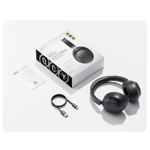 QCY H3S Wireless On-Ear Headphones with LDAC and ANC Noise Cancellation - Black