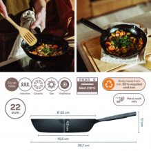 Fiskars Folken Cast Iron Pan 22cm