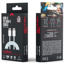 „maXlife MXUC-06“ USB-C į USB-C 1,0 m 20 W mėlynas nailonas
