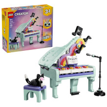 Konstruktorius - LEGO Creator 3 In 1 31392 Muzikos Dekoras Pianinas Su Kate 485 Dalys Daugiaspalvis