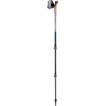 Žygių Lazdos - LEKI NW Traveller Carbon 90-130 cm Korko Rankenos Mėlyna