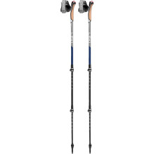 Žygių Lazdos - LEKI NW Traveller Carbon 90-130 cm Korko Rankenos Mėlyna