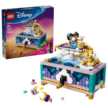 Žaislų konstruktorius - LEGO Disney 43295 Džasminos Papuošalų Dėžutė Su 458 Detalėmis, 2 Minifigūrėlėmis, Marga