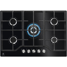 „Electrolux KGG75362K“ juoda, įmontuojama, 75 cm, dujinė, 5 kaitvietė(-s),