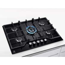 „Electrolux KGG75362K“ juoda, įmontuojama, 75 cm, dujinė, 5 kaitvietė(-s),