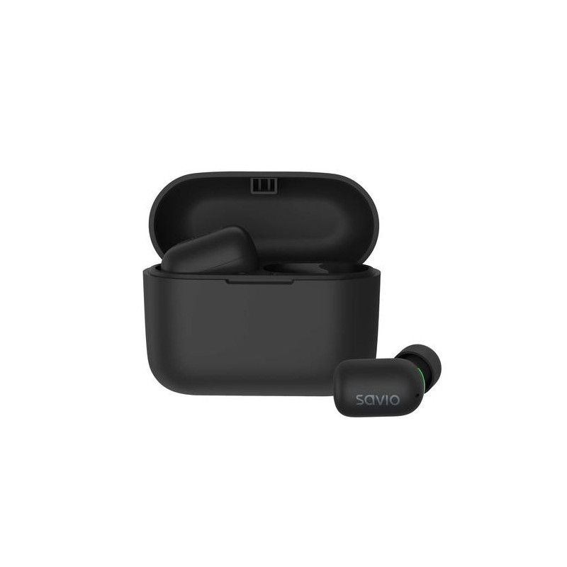Savio TWS-09 IPX5 headphones / headset Wireless In-ear Music Bluetooth Black