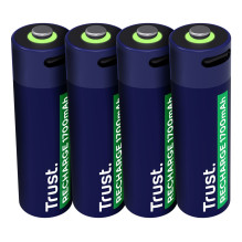 Battery - Trust 25631 Rechargeable AA 1700 mAh 800 Cycles 4-Pack