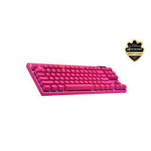 „Logitech G PRO X TKL“ žaidimų klaviatūra, belaidė RF su „Bluetooth“, QWERTY, JAV, tarptautinė, rausvai raudona „Logitech G PRO X TKL“ žaidimų klaviatūra, belaidė RF su „Bluetooth“, QWERTY, JAV, tarptautinė, rausvai raudona