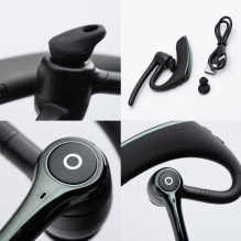 Wireless mono headset (ENC, Multipoint, BT 6.0 + EDR, 170mah) FORCELL Orion Plus black