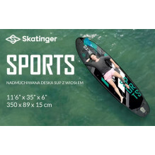 SKATINGER Grey Sports 350x89x15 Yoga SUP Board SKATINGER Grey Sports 350x89x15 Yoga SUP Board