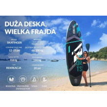 SKATINGER Grey Sports 350x89x15 Yoga SUP Board SKATINGER Grey Sports 350x89x15 Yoga SUP Board