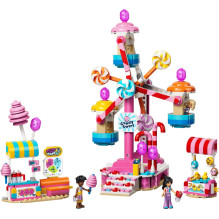 Žaislų rinkinys - LEGO Friends 42700 Candy and Cupcake Ferris Wheel 602 dalys, 3 mini figūrėlės, multicolor Žaislų rinkinys - LEGO Friends 42700 Candy and Cupcake Ferris Wheel 602 dalys, 3 mini figūrėlės, multicolor