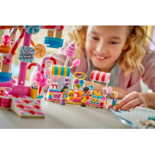 Žaislų rinkinys - LEGO Friends 42700 Candy and Cupcake Ferris Wheel 602 dalys, 3 mini figūrėlės, multicolor Žaislų rinkinys - LEGO Friends 42700 Candy and Cupcake Ferris Wheel 602 dalys, 3 mini figūrėlės, multicolor