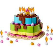 Konstruktorius - LEGO 40815 Birthday Cake Building Set 219 Pieces 90 mm Raudona