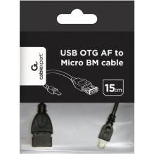 Gembird A-OTG-AFBM-03 USB OTG AF į Micro BM kabelis, 0.15m Gembird A-OTG-AFBM-03 USB OTG AF į Micro BM kabelis, 0.15m