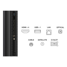 Televizorius - TCL 50C7K 50" 4K Ultra HD Išmanioji TV Wi-Fi QD-Mini LED Metalinė
