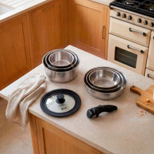 Russell Hobbs RH04041 Stainless Steel 8 Piece Smart Clip Cookware Set