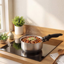Russell Hobbs RH04034 Stainless Steel 4-Piece Smart Clip Saucepan Set