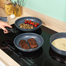 Russell Hobbs RH03297 Nightfall Stone 4-Piece Smart Clip Pan Set
