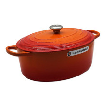 Virtuvės Indai - Le Creuset Signature Keptuvė 35cm 8.9L Ketaus Raudona