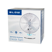 BLOW 12" / 30cm 50W Silver Metal Desk Fan
