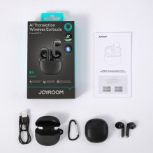 „Joyroom JR-FB1 Funpods“ belaidės „Bluetooth 6.0“ į ausis įdedamos TWS ausinės su dirbtinio intelekto funkcijomis – juod