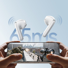 „Joyroom JR-FB1 Funpods“ belaidės „Bluetooth 6.0“ į ausis įdedamos TWS ausinės su dirbtinio intelekto funkcijomis – balt