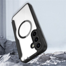 DUX DUCIS wallet case SKIN X PRO compatible with MagSafe for SAMSUNG S24 Plus black