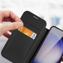 DUX DUCIS wallet case SKIN X PRO compatible with MagSafe for SAMSUNG S24 Plus black