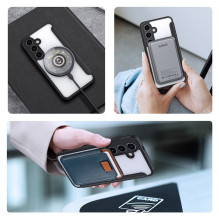 DUX DUCIS wallet case SKIN X PRO compatible with MagSafe for SAMSUNG S24 Plus black