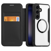 DUX DUCIS wallet case SKIN X PRO compatible with MagSafe for SAMSUNG S24 Plus black