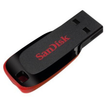 „SanDisk Cruzer Blade“ USB atmintinė 64 GB USB A tipo 2.0 juoda, raudona