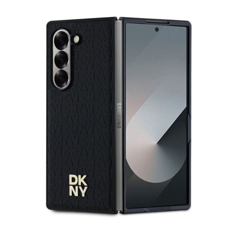 DKNY – DKNY PU odos „MagSafe“ dėklas su pasikartojančiu raštu ir „Stack“ logotipu, skirtas „Samsung Galaxy Z Fold 6“, ju