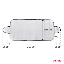 Osłona na szybę 200x100cm przeciwsłoneczna przeciwszronowa AMIO-04881
