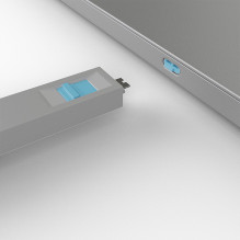 USB Accessory - LINDY USB C Port Blocker Set, 4 pcs. + key, ABS, Blue