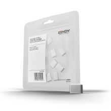 USB Accessory - LINDY USB C Port Blockers, ABS, 8.25x5.15x2.4mm, White, 10 pcs.