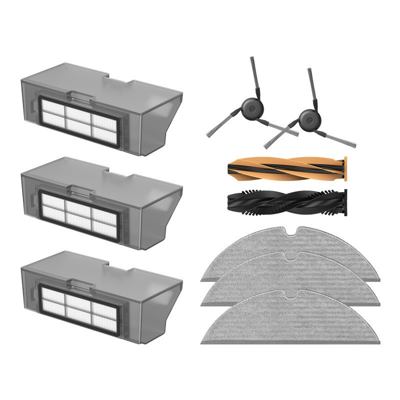 Siurbimo Prietaisų Priedas - Dreame D20 Pro TroboWave DuoBrush, 3 Filtrai, 3 Šluostės, Juoda