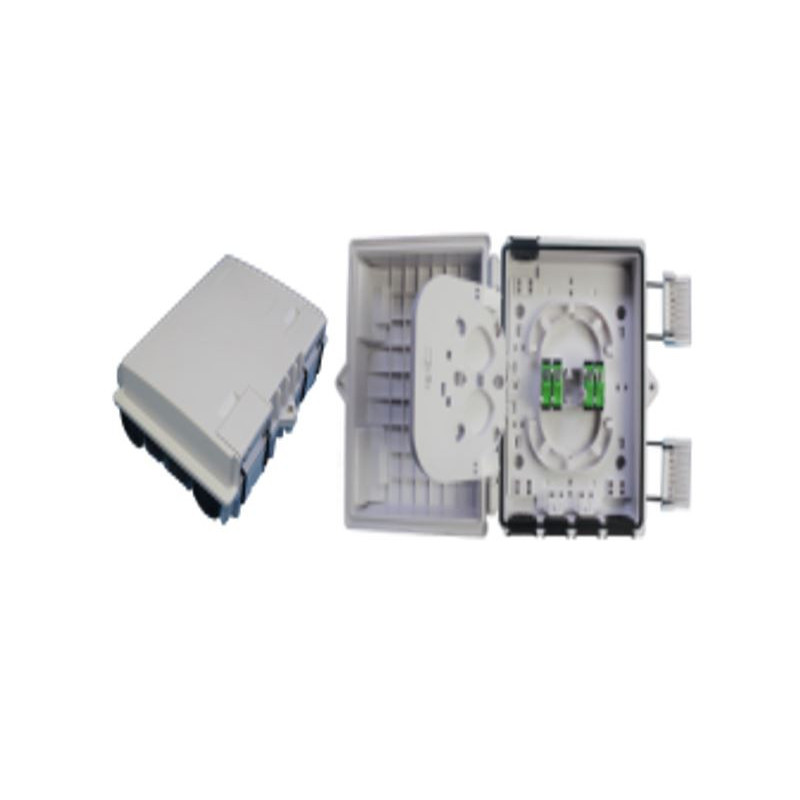 Plastikinė optikos paskirstymo dėžutė, 4 šviesolaidžiai, 4 SC simplex adapteriai, 210 mm x 174 mm x 74 mm