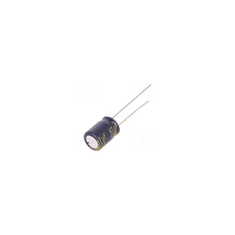 Kondensatorius: elektrolitinis, THT, 470uF, 16VDC, Ø8x11.5mm, žingsnis: 3.5 mm