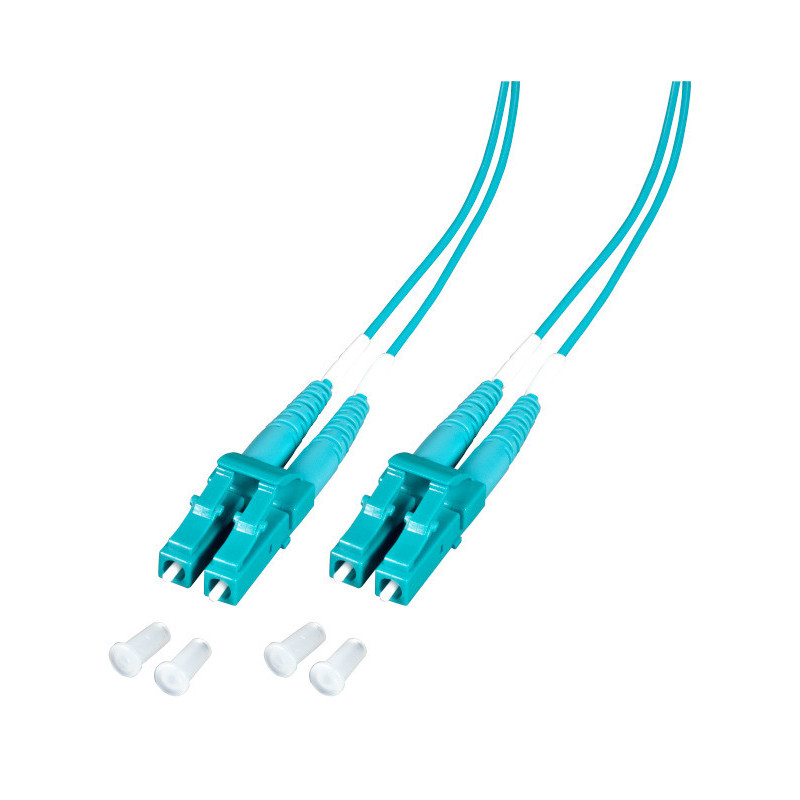 LC / UPC-LC / UPC MM, OM3, dvipusis, LSZH Aqua, 3 m :: LC-4.3-1U3