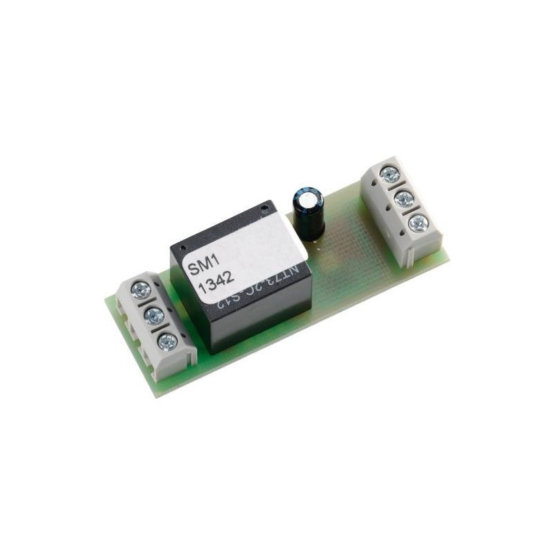 Relay module for connecting 2-wire fire detectors to control panels that require
