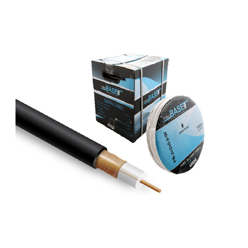 Video surveillance system cable, SIGHTUX, RG59, black, 100m, CCTV